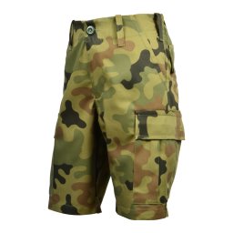 Krótkie spodenki dla dziecka wojskowe WZ93 PL woodland, wyprzedaż
