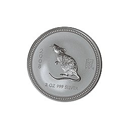 Australia - 2007, 2 dolary - Rok myszy 2008 - 2 uncje srebra