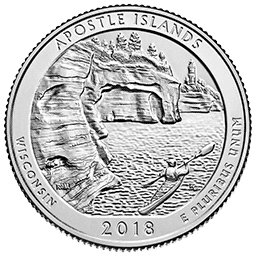 25 Centów 2018 - Apostle Islands National Lakeshore - Wisconsin (D)