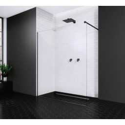 Radaway Modo New Black II kabina Walk-in 85x200 czarny mat/szkło przejrzyste 389085-54-01