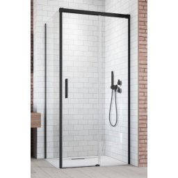 Radaway Idea Black Kdj kabina 100x80cm prawa czarny mat/szkło przejrzyste 387040-54-01R/387051-54-01L