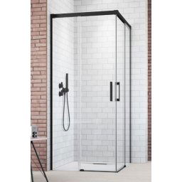 Radaway Idea Black Kdd kabina 110x90cm czarny mat/szkło przejrzyste 387063-54-01L/387060-54-01R