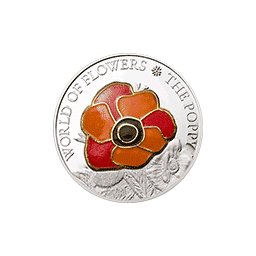 Cook Islands - 2009, 5 Dolarów - Mak - Kwiaty Świata