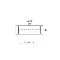 MELLOW Sofa 3F z funkcją spania