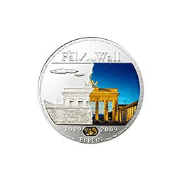 Palau - 2009, 5 dolarów - Upadek Muru Berlińskiego - kawałki muru