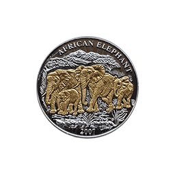 Rwanda - 2007, 1000 Francs - Słonie z diamentami