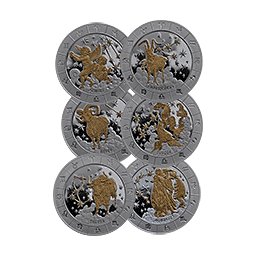 Rwanda - 2009, 6x 1000 Francs - Zestaw 6 znaków zodiaku