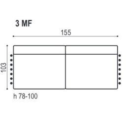 NAPO SOFA 3 - OS MODUŁOWA BEZ BOKÓW - 3MF