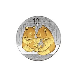 Chiny - 10 yuan 2009 - Panda - Pozłacana