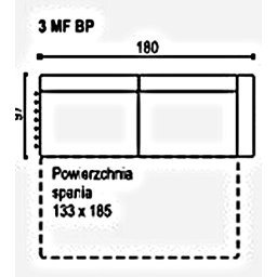 EBRO 3MF BP MODUŁOWA SOFA 3 Z BOKIEM I FUNKCJĄ SPANIA