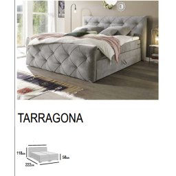 TARRAGONA Megacomfort Łóżko kontynentalne z tradycyjnym pojemnikiem na pościel 180x200