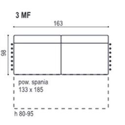 COCO SOFA 3MF - BEZ BOKÓW Z FUNKCJĄ SPANIA