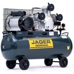 JAGER GERMAN 100 SPRĘŻARKA POWIETRZA TŁOKOWA KOMPRESOR TŁOKOWY OLEJOWY 8BAR 499L/Min 230V Mocna Rzecz