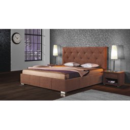 NEW ELEGANCE Łoże Mini Maxi 200x200 (wezgłowie 2700 wys. 120 cm, Korpus C przeszycie C, nożka B)