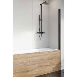 Radaway Nes 8 Black Pnj parawan nawannowy 80cm prawy czarny mat/szkło przejrzyste 10061080-54-01R
