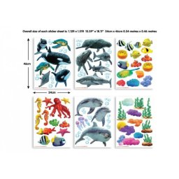 Zestaw naklejek Morze - Delfiny