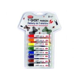Markery Mazaki do tkanin T-shirt 8 kolorów