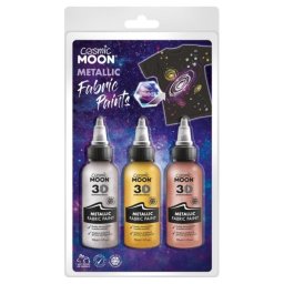 Zestaw farb do tkanin 3x30ml Metaliczne