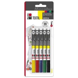 Zestaw markerów do tkanin Marabu 5szt 1-2mm