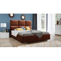 NEW ELEGANCE Łoże Mini Maxi 200x200 (wezgłowie 3000 wys. 100 cm, Korpus C bez przeszycia, Nóżka B)