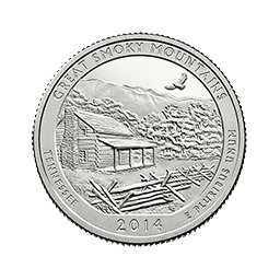 25 Centów 2014 - The Great Smoky Mountains National Park - Tennessee (P)