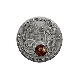 Niue - 2009, 1 dolar - Szlak Bursztynowy (Amber Route) - Wrocław - Srebro