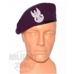Beret szyty wojskowy bordowy z orzełkiem