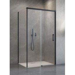 Radaway Idea Black Kds kabina prysznicowa 110x100 prawa czarny mat/szkło przejrzyste 10115110-54-01R/10117100-01-01