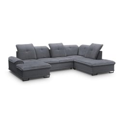 BOSS U DARK GREY Narożnik z funkcją i dwoma pojemnikami PROMOCJA