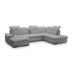 BOSS U LIGHT GREY Narożnik z funkcją i dwoma pojemnikami PROMOCJA