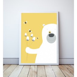 Plakat Bee Happy 3 - A4 210x297mm