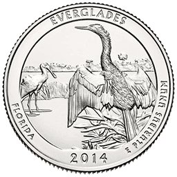 25 Centów 2014 - The Everglades National Park - Floryda (D)