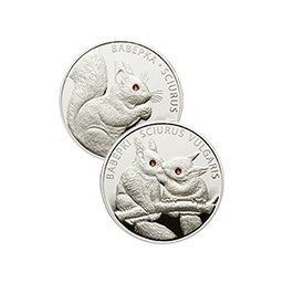 Białoruś - 2x 20 rubli 2010 - Wiewiórka i Wiewiórki - z kryształami Swarovskiego