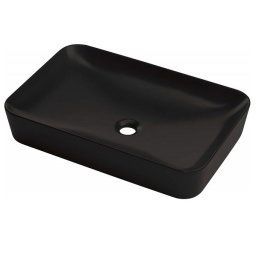 Deante Tess Nero umywalka nablatowa 60x40 cm czarny mat CDS NU6S