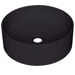 Deante Silia Nero umywalka nablatowa granitowa Ø36 cm czarny mat CQS NU4S