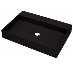 Deante Correo Nero umywalka nablatowa granitowa 60x40 cm czarny mat CQR NU6S