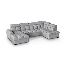 GOMEZ U LIGHT GREY Narożnik z funkcją i pojemnikiem PROMOCJA