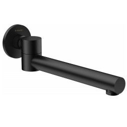 Deante Cascada Nero wylewka wannowo-umywalkowa składana okrągła 24,5 cm czarny mat NAC N87K