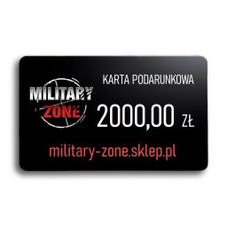 Karta Podarunkowa MILITARY ZONE - 2000 zł - Prezent dla prawdziwego mężczyzny