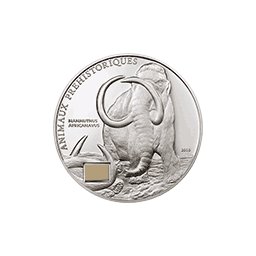 Wybrzeże Kości Słoniowej - 2010, 1000 franków - Mamut afrykański + skamielina