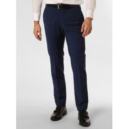 Strellson Męskie spodnie od garnituru modułowego Mężczyźni Slim Fit niebieski wypukły wzór tkaniny, 106