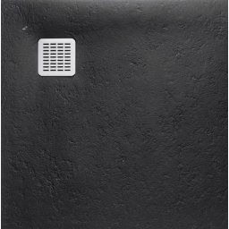Roca Terran 80x80cm brodzik kwadratowy konglomeratowy czarny AP10332032001400
