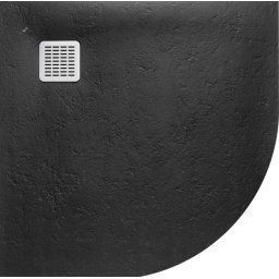 Roca Terran 90x90cm brodzik półokrągły konglomeratowy czarny AP10538438401400