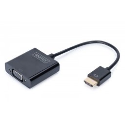 Digitus Konwerter/adapter audio-video HDMI do VGA, 1080p FHD, z audio 3.5mm MiniJack