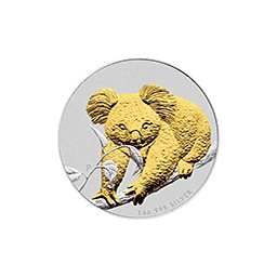 Australia - 2010, 1 dolar - Koala - pozłacana uncja srebra