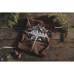 Koszulka T-shirt Róża Wiatrów brązowa TigerWood, wyprzedaż rozmiar S