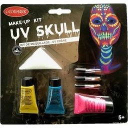 Zestaw farb do twarzy i ciała UV Skull