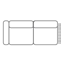 PESARO Sofa 2,5 L z lewym bokiem