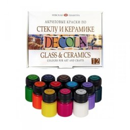 Zestaw farb do ceramiki szkła metalu 12x20ml