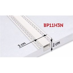 Listwa PCV do boniowania H=3cm L=3mb zamknięta z elementem traconym - pakiet 15 sztuk